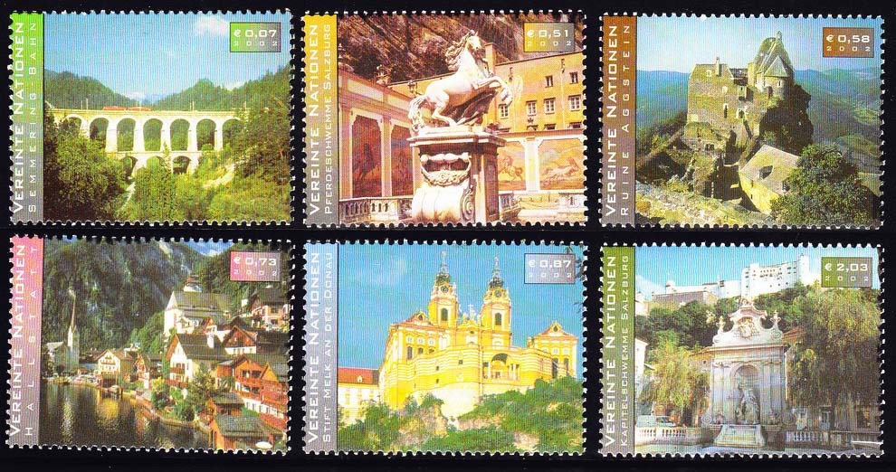 United Nations Vienna Michel 302-307 Mint never hinged.