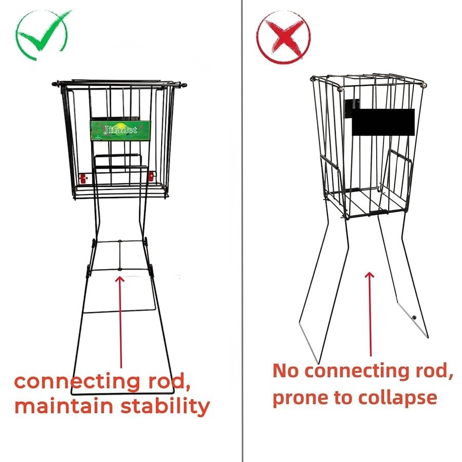 Metal Tennis Ball Pickleball Hopper 79 Whiffle Baseball Large Capacity + Pickup