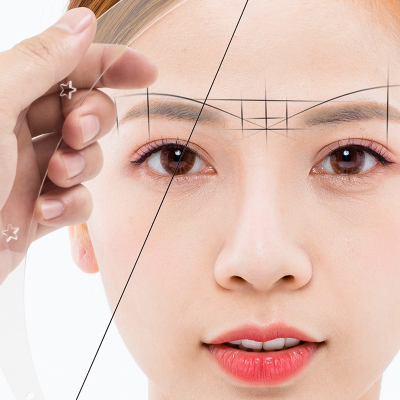 Ruler Positioning Bow Eyebrow Mapping Make Up Measuring Tool Thread Dyeing .MC