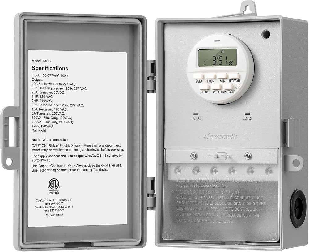 Advanced Pool Pump Timer with 5 Modes and 40A Capacity - Hassle-Free Operation