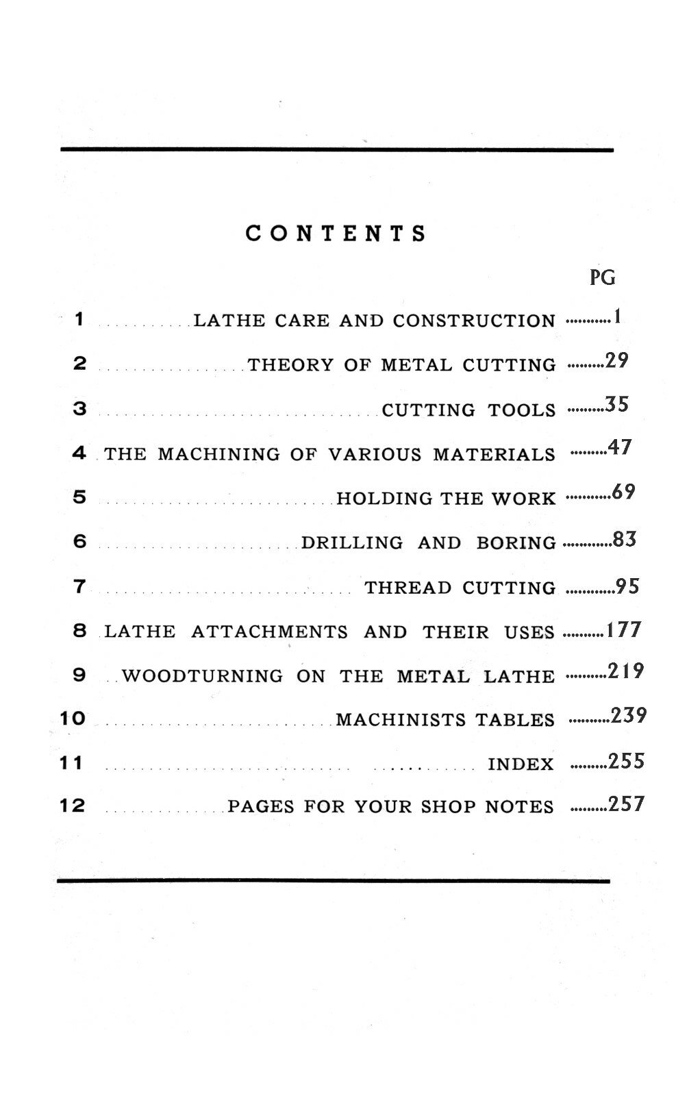 Atlas Metal Lathe Operators Manual for All 6" & 12" Models #2168