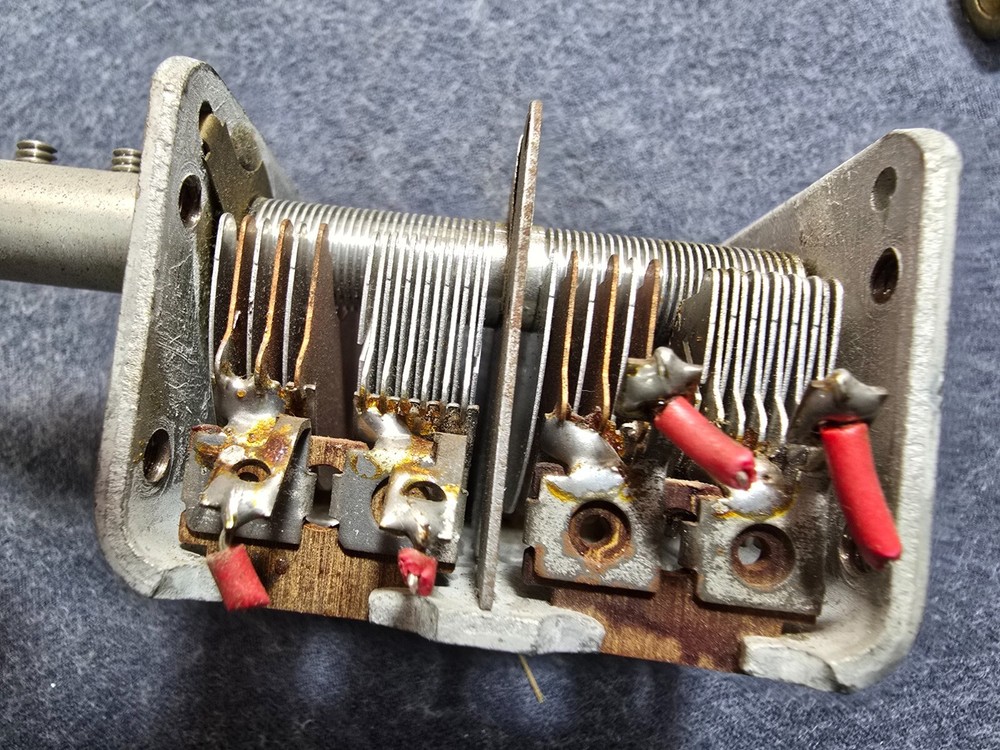 Heathkit SB-401 Transmitter Part - Driver Variable 2 Gang Capacitor with Bushing