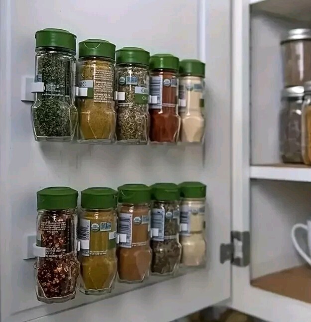 Easy Install Kitchen Storage Racks for Spice Jars Or Glitter Durable Plastic