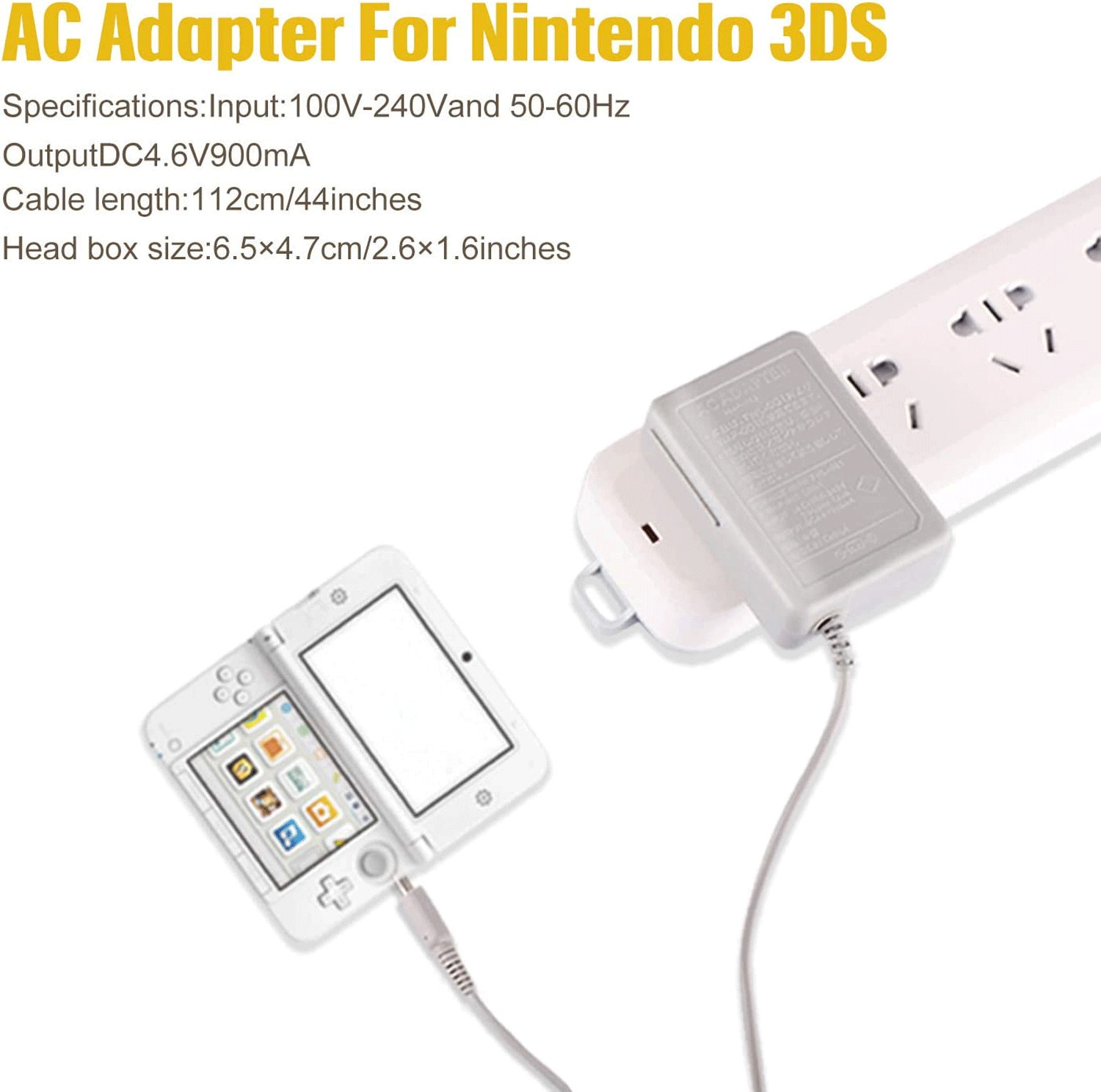 AC Adapter Home Wall Charger Cable for Nintendo DSi/ 2DS/ 3DS/ DSi XL System