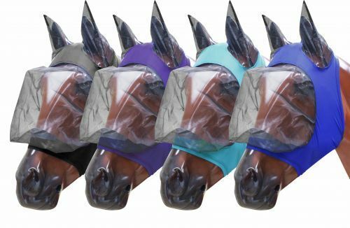 Showman Lycra Zipper Fly Mask w/ Ears