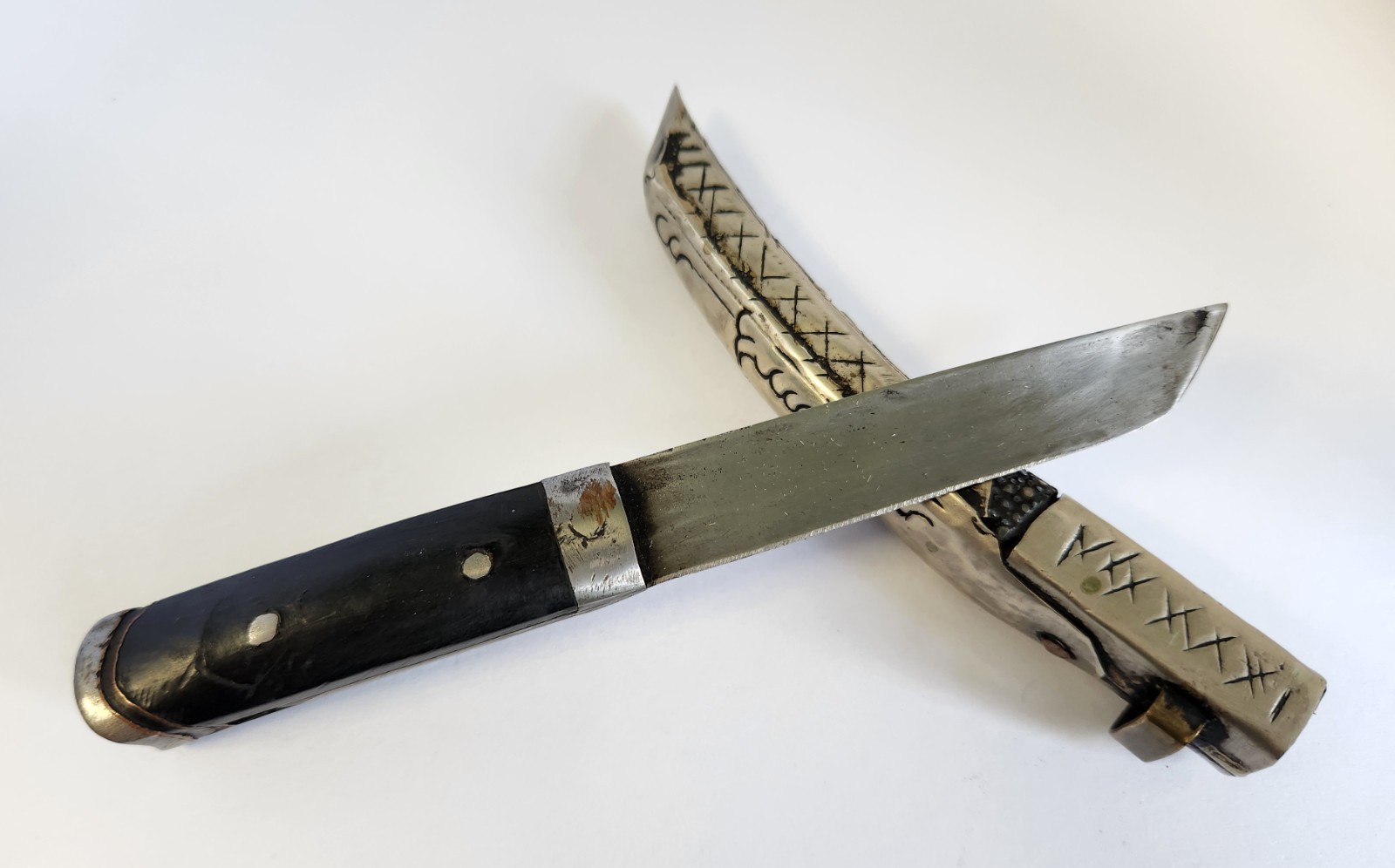 Antique Tibetan Himalayan Turquoise Knife & Sheath Tribal Nomad 6.5" Sheathed