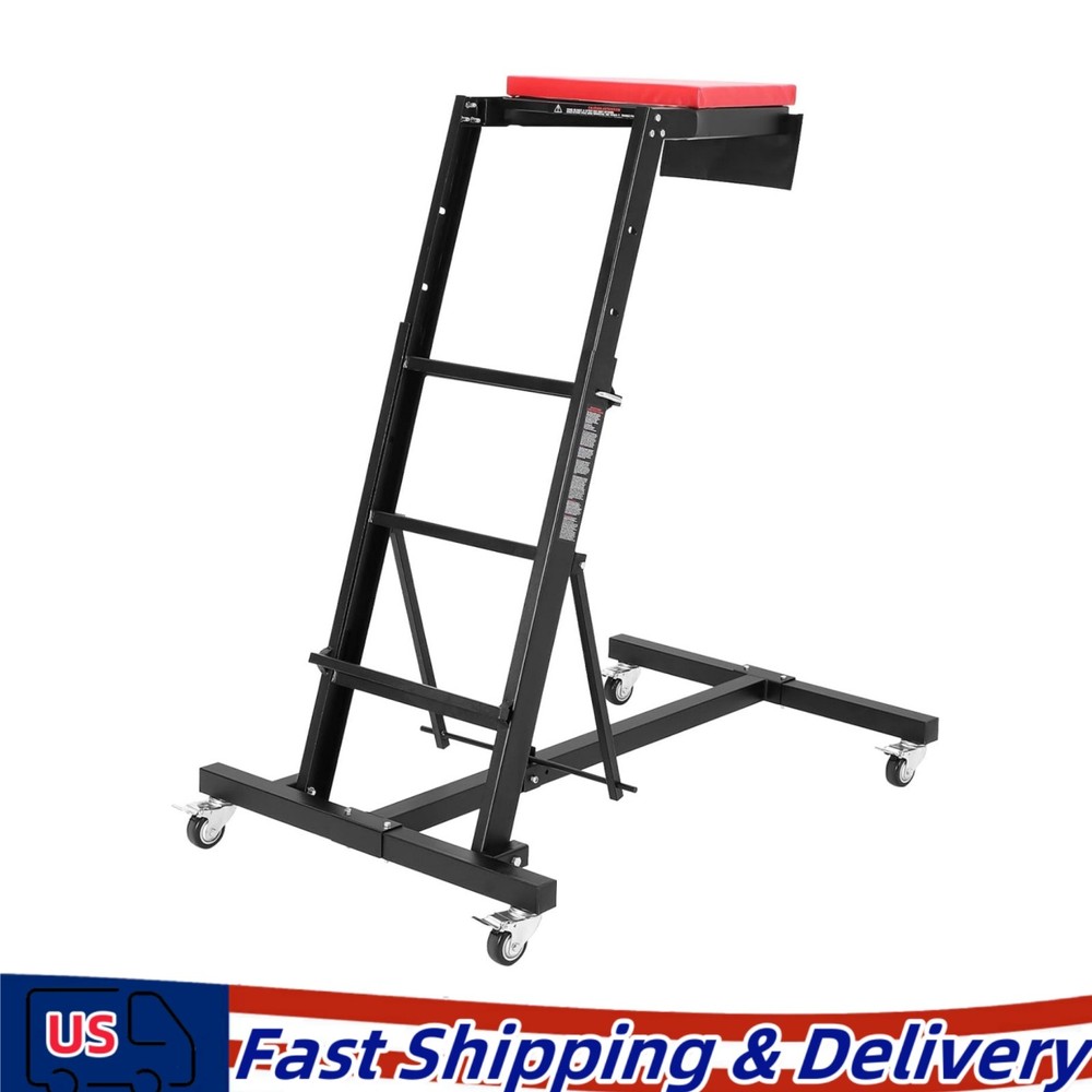 Foldable Automotive Topside Creeper Adjustable Height Movable Ladder 400Lbs