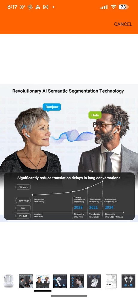 Timekettle WT2 Edge/W3 Translator Device Bidirectional Simultaneous Translation
