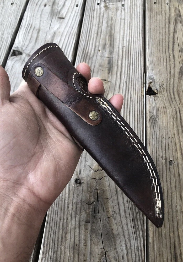 Custom Handmade Fixed blade Leather Sheath / Holster / Case /vertical Knife 2723