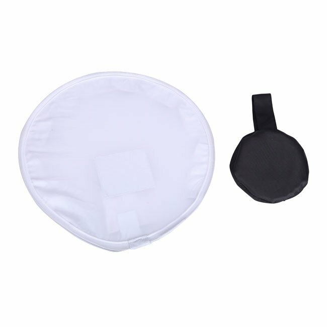Universal 31cm Round Flash Diffuser Softbox With Grey White Black Card Balance