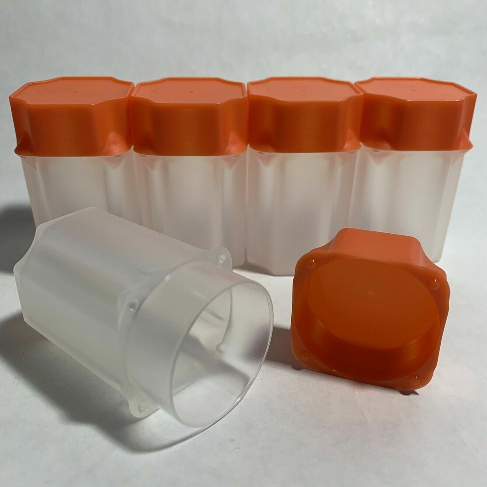 5 Guardhouse 1 Oz Gold Eagle Square Stackable Plastic Coin Tubes Snap-Tight Lid