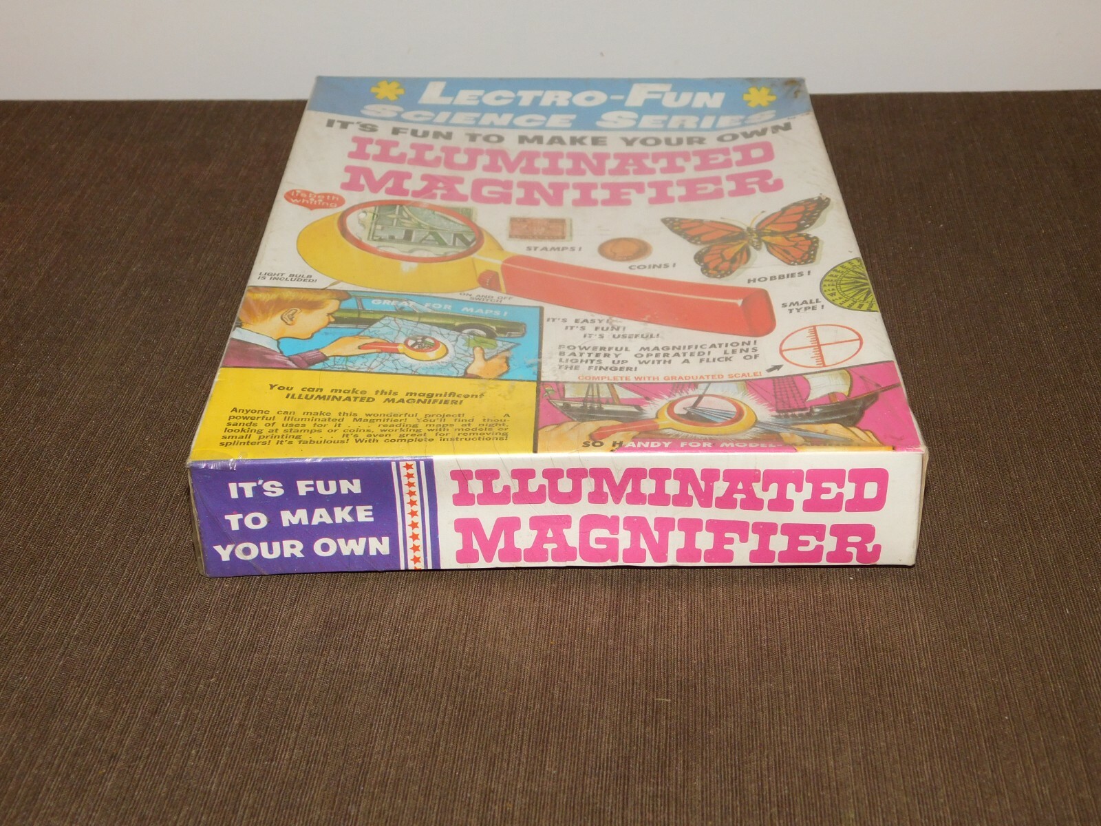 VINTAGE TOY 1967 LECTRO-FUN SCIENCE SERIES ILLUMINATED MAGNIFIER GAME NEW SEALED