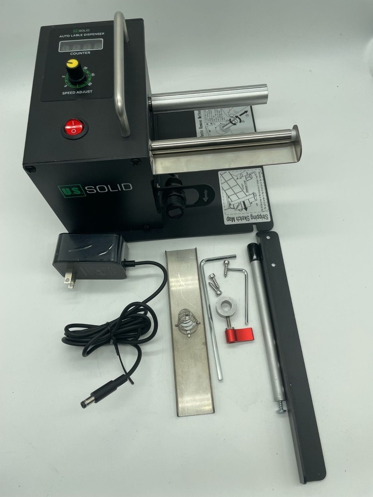 U.S. Solid Automatic Label Dispenser Machine w/Counter Fibre Optic Sensor Speed