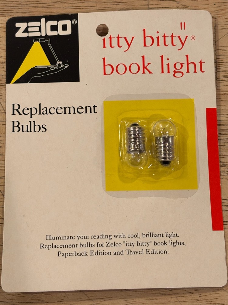 Zelco - Itty Bitty Book Light - Replacement Bulbs - 2-Pack -  1.44W 4.80V