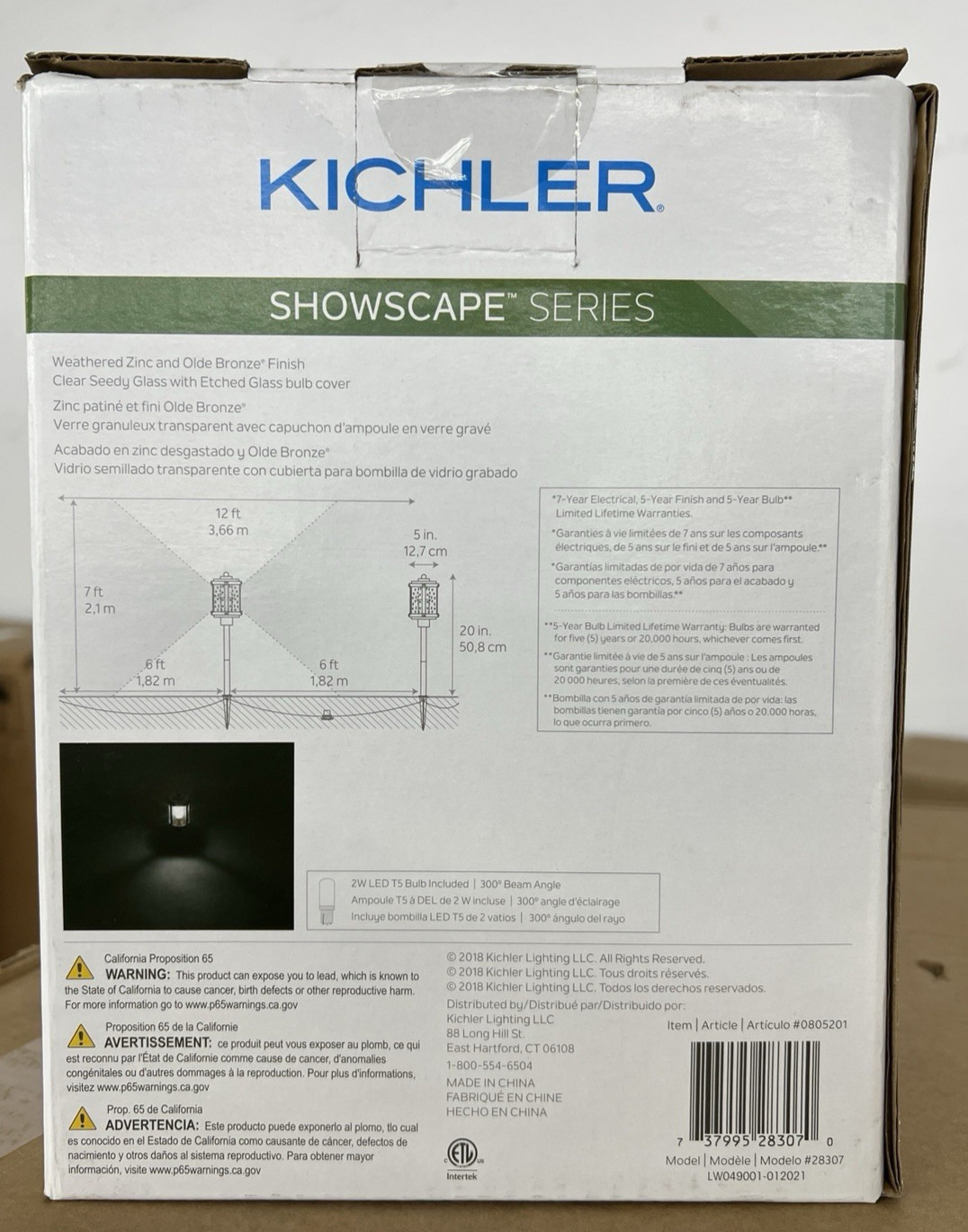 Kichler 180-Lumen 2-Watt Low Voltage Hardwired LED Outdoor Bronze Path Light