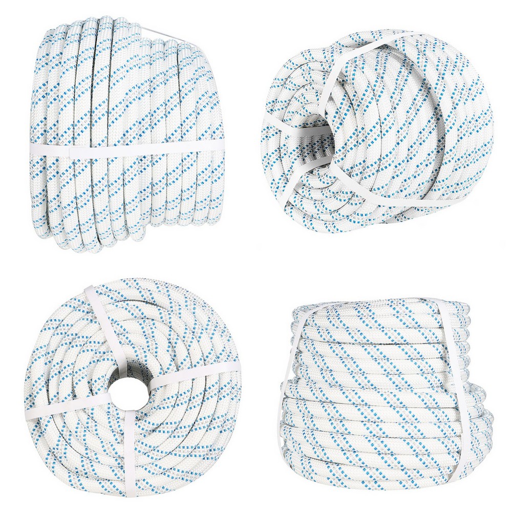 Double Braid Nylon Polyester Arborist Bull Rope Pulling Rigging Line 5/8" × 150'