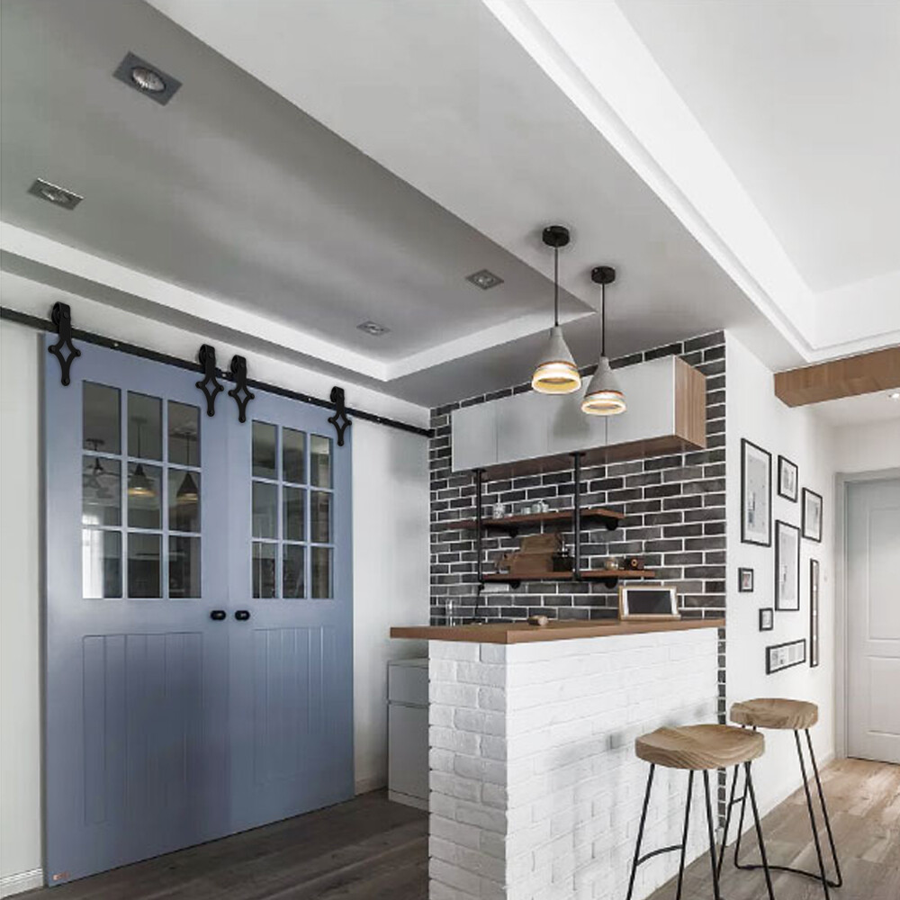 4-20FT Sliding Barn Door Hardware Closet Track Kit for Single/Double/Bypass Door