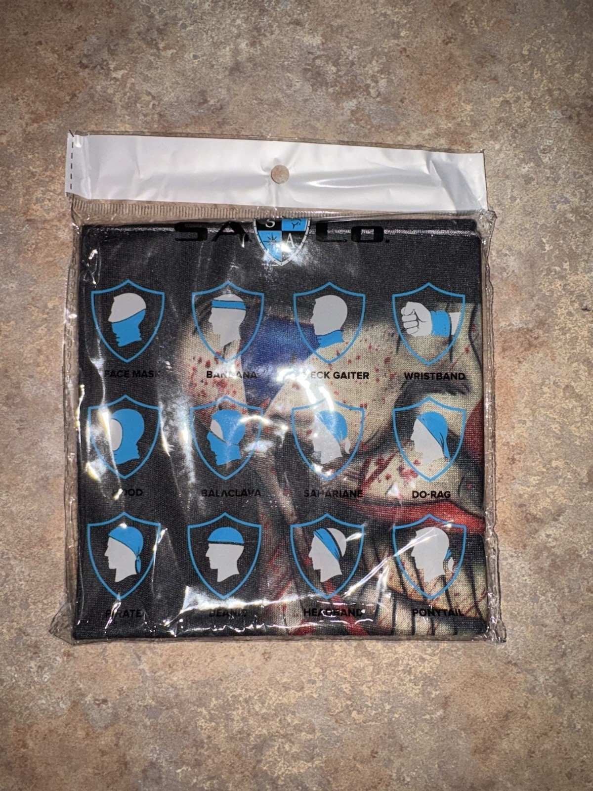 SA Neck Gaiter Face Shield Mr. Jokester Black Multicolor Multi-Way Polyester