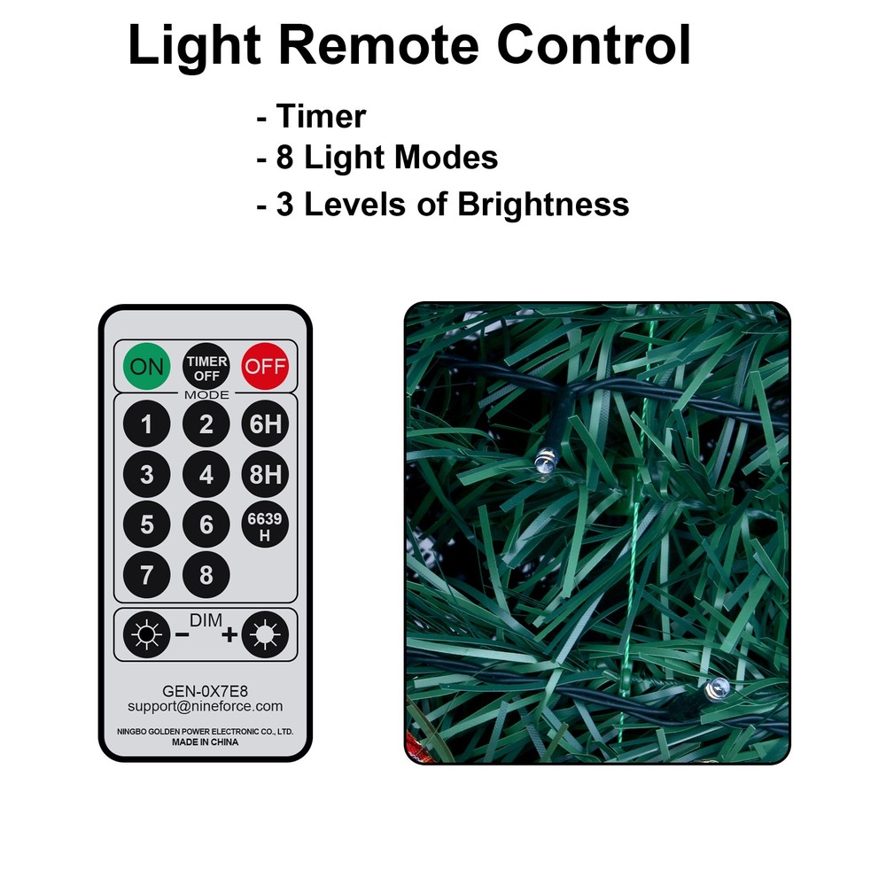 6Ft Pop Up Christmas Tree Pull Up Christmas Tree with 200 LED Lights & Remote