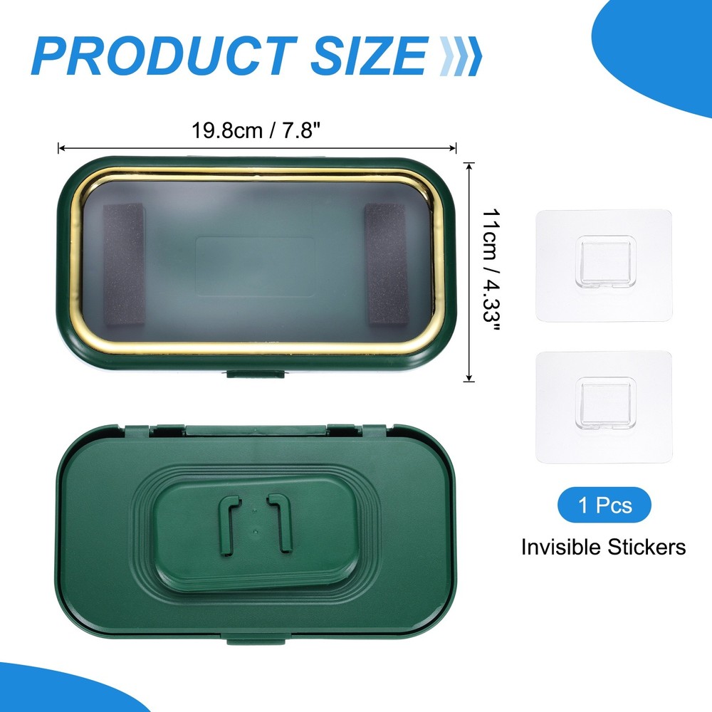 Retractable Adjustable Shower Phone Holder with Electroplating Frame Green