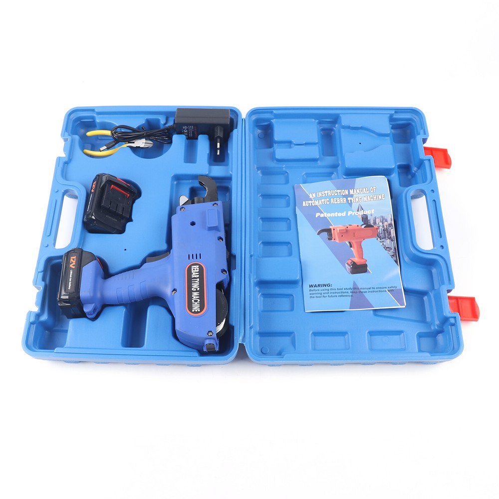 Automatic Rebar Tier Tying Machine Strapping Computer w/Electric +2 Batteries
