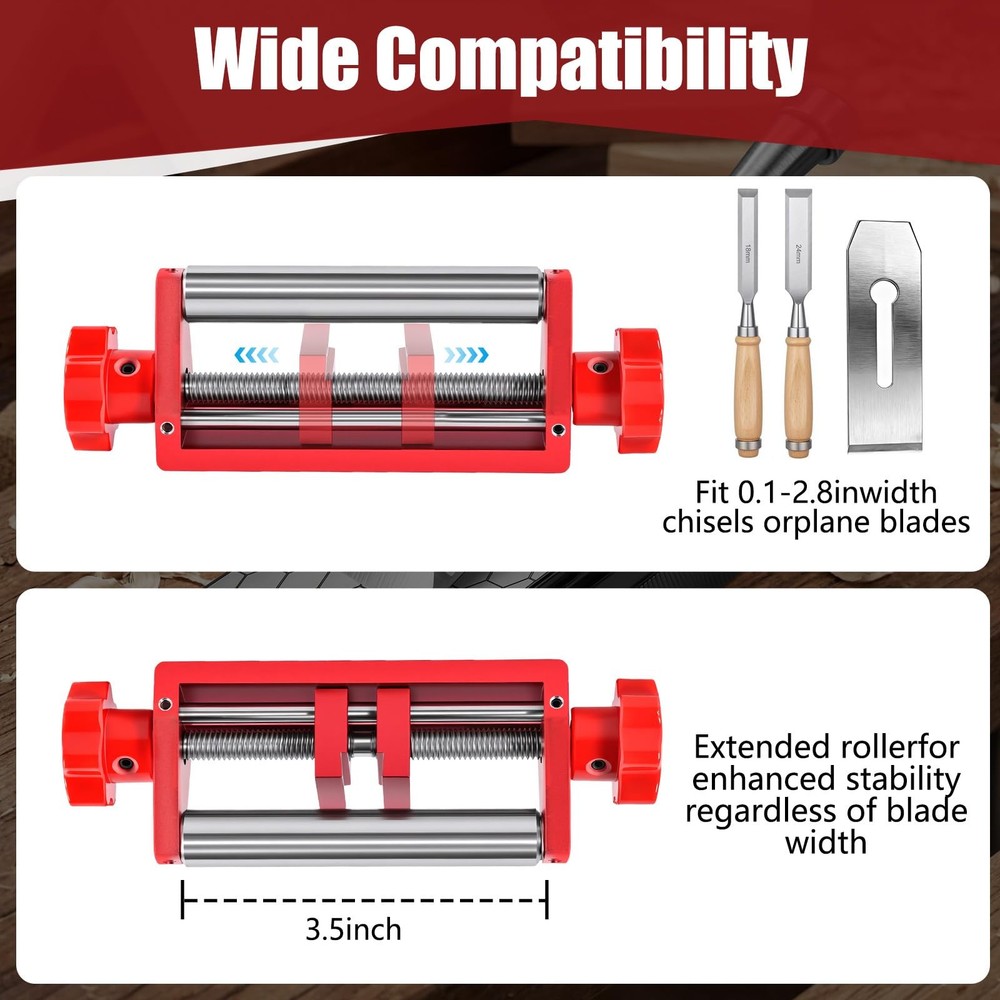 Precision Chisel Sharpening Jig & Guide, with Angle Fixture & Gauge (10°-45°)...