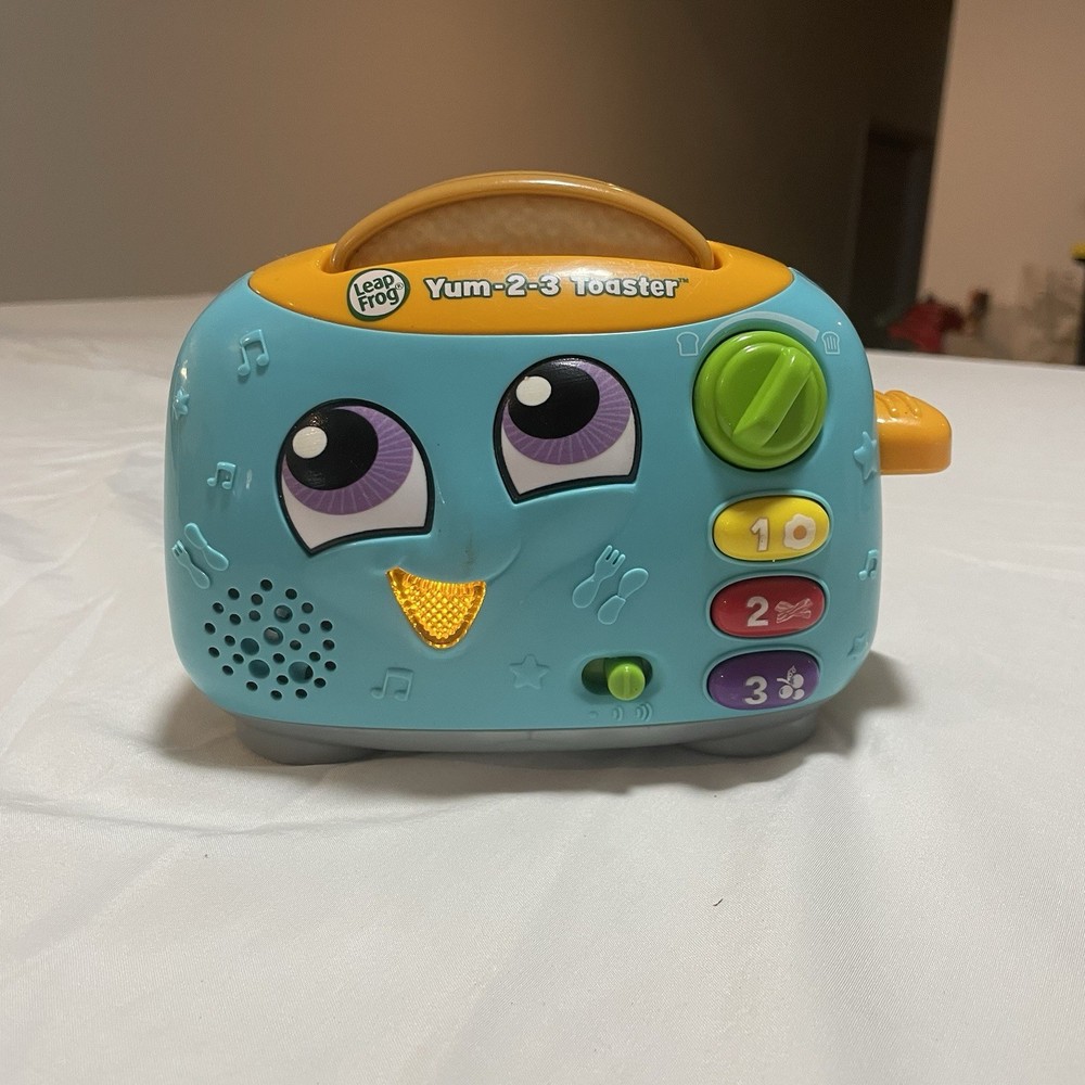 LeapFrog YUM-2-3 Talking Toy Toaster – Works & Talks – 7” Tested Working