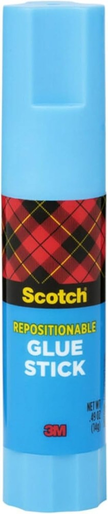 Removable Restickable Glue Stick, .49oz, Repositionable Stick (3-Pack) Clear