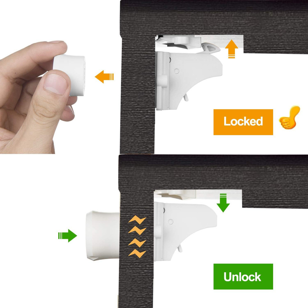 Magnetic Cabinet Locks Replacement Keys 5 Pack