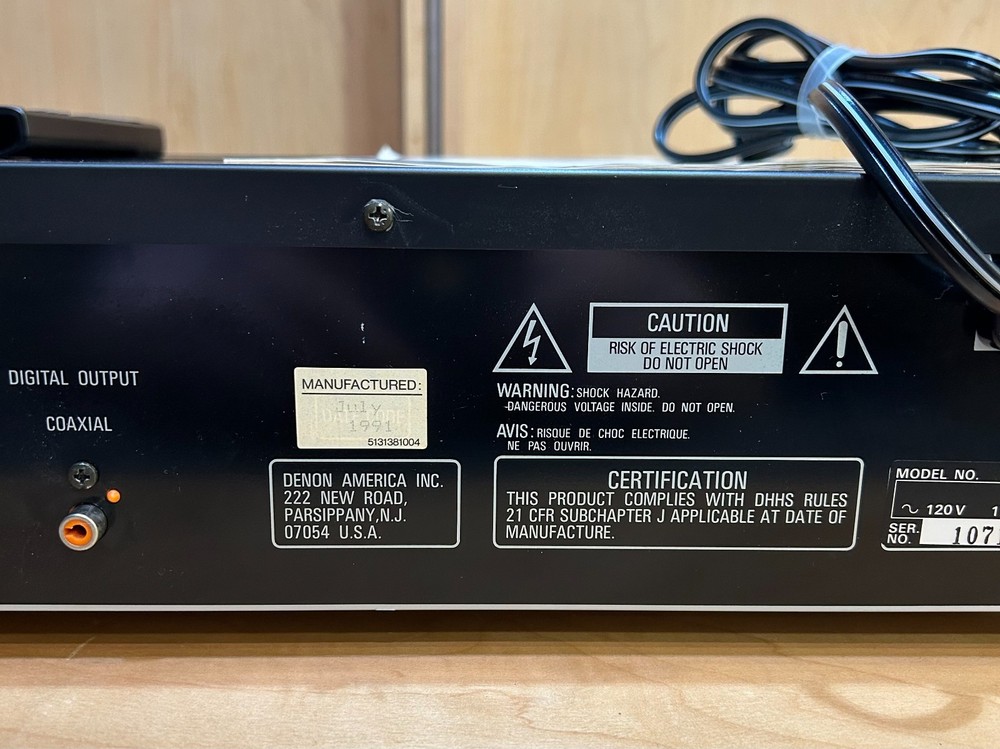 Denon DCM-420 5-Disc CD Changer W/Remote & Operating Instructions Tested Working