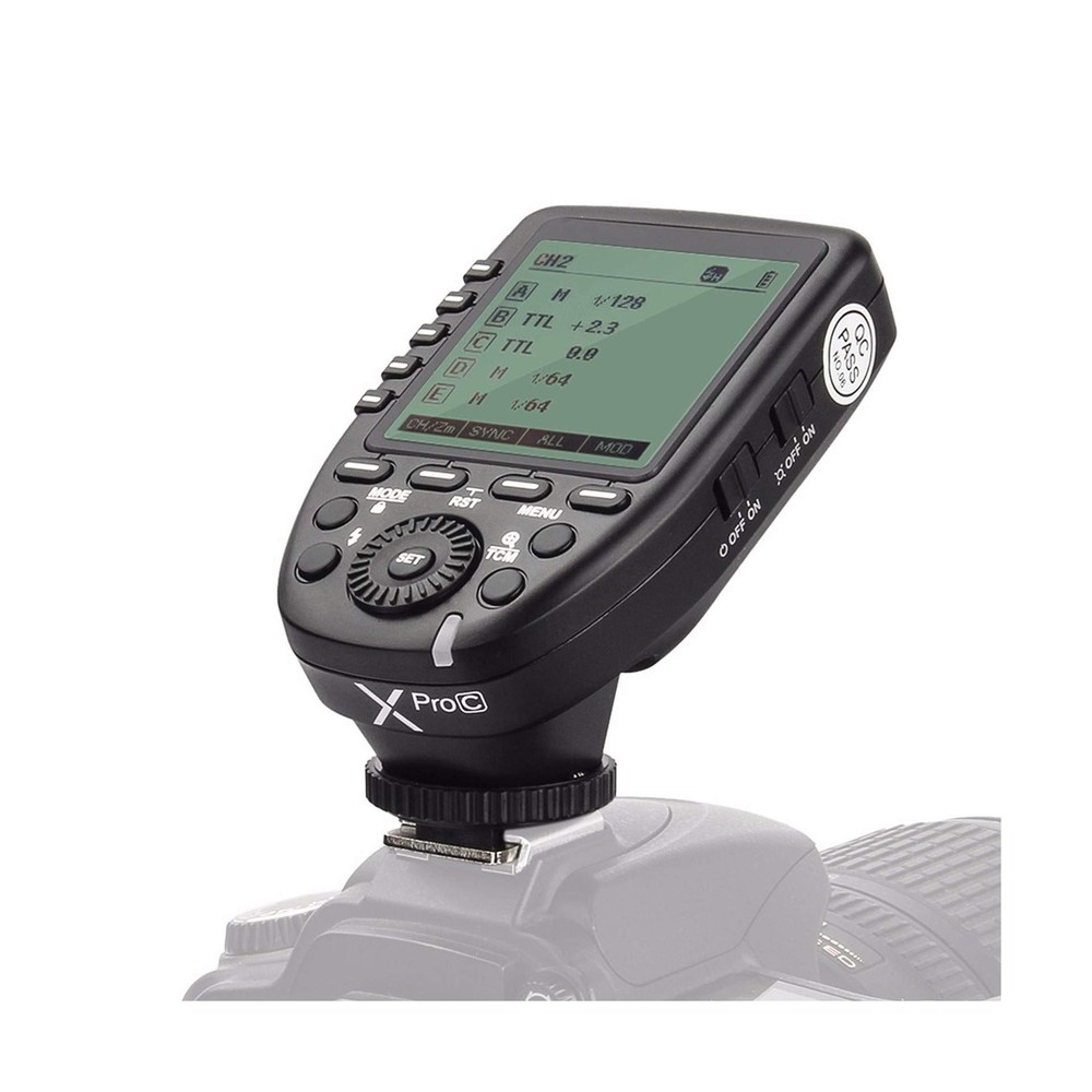 GODOX Xpro-C 1/8000s HSS TTL Wireless Flash Trigger 5 Dedicated Group Buttons...