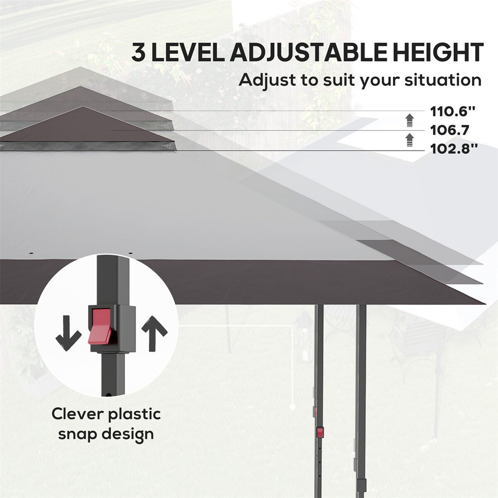 Pop Up Gazebo Canopy Tent Light Gray