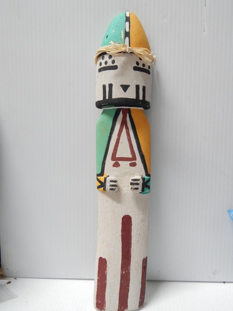 14" HOPI PUEBLO INDIAN  KACHINA CRADLE DOLL EXTRA TALL - COTTONWOOD ROOT SIGNED