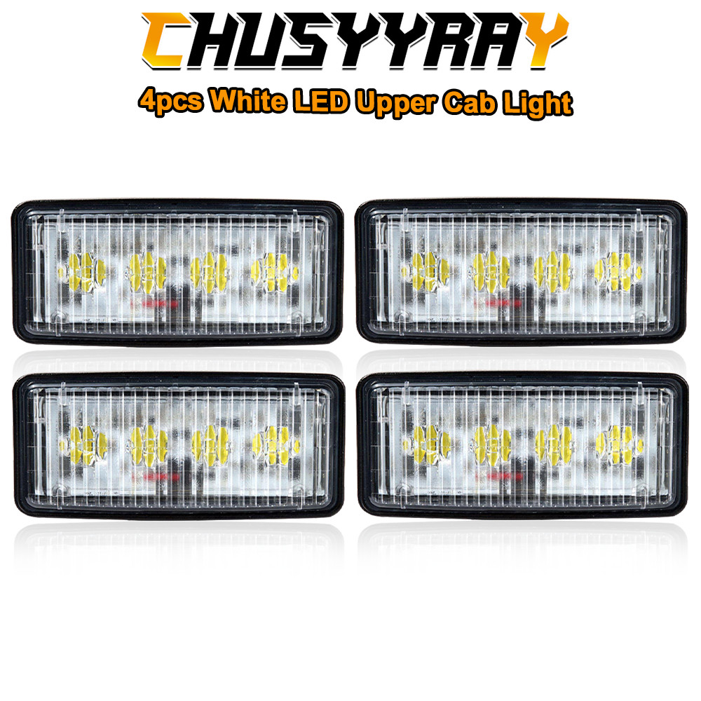 4pcs LED Upper Cab Light Fit For Deere 8010 Series: 8110, 8210, 8310, 8410