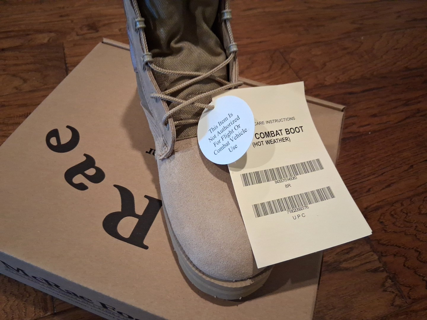 McRae Military Combat Boots Size 8R New in Box with DLA Socks