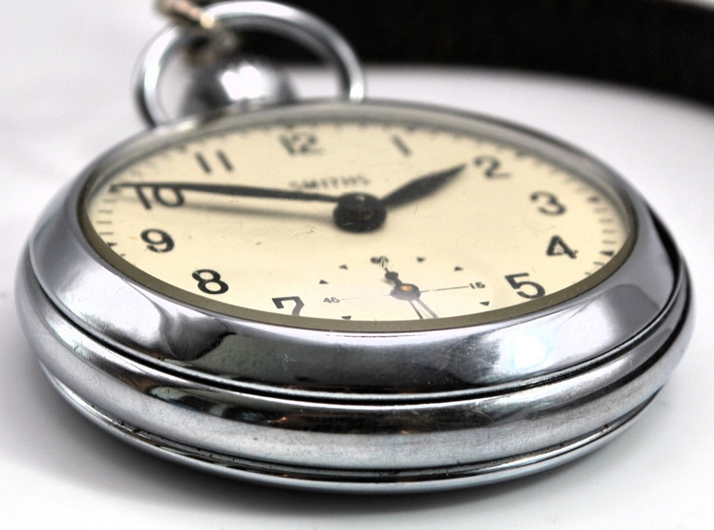 Smith chrome plated pocket watch