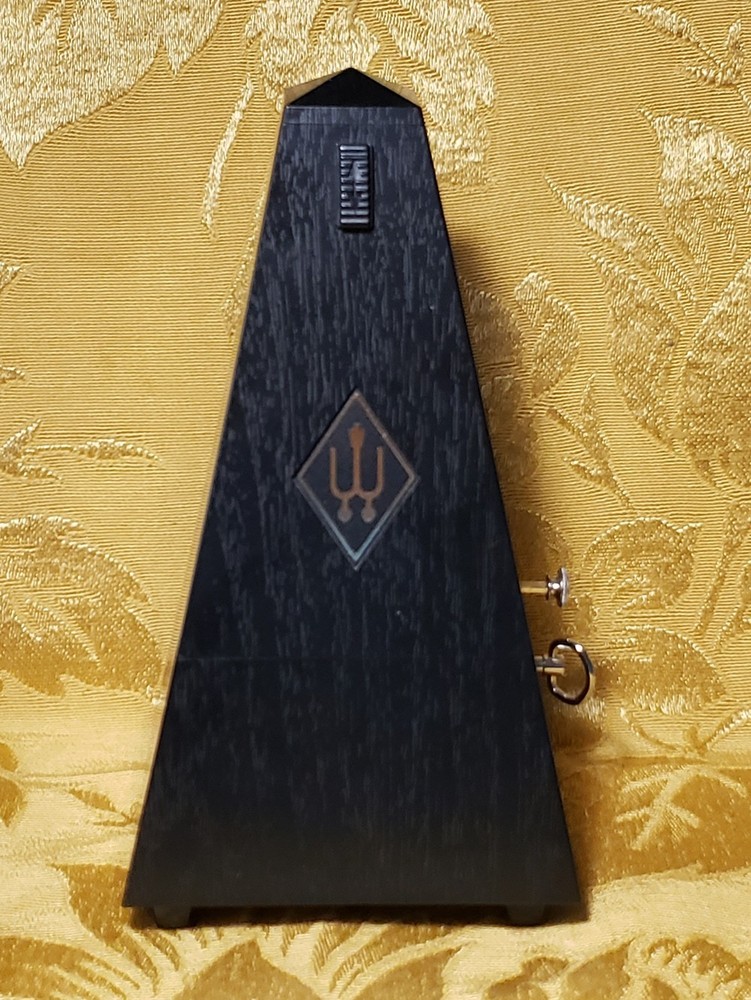 WITTNER MAELZEL BLACK METRONOME 855161 w/BELL PLASTIC CASE W. GERMANY