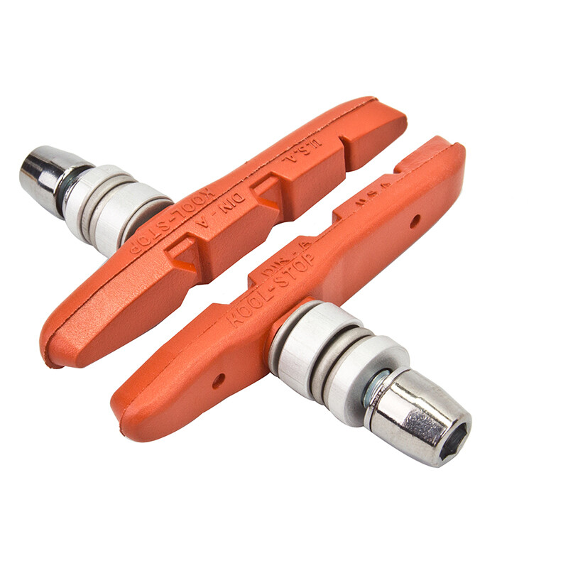 SALMON KOOL-STOP THINLINE THREADED ALL WEATHER V BRAKE PADS MOUNTAIN MTB BICYCLE