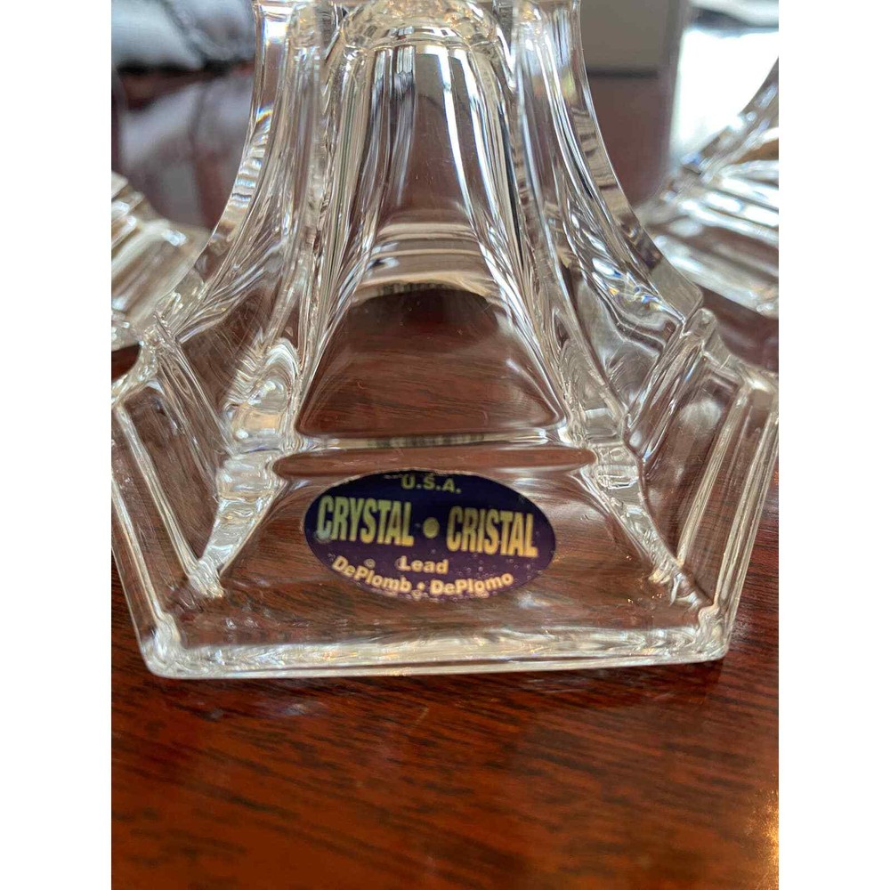 Elegant DePlomb Lead Crystal Candlestick