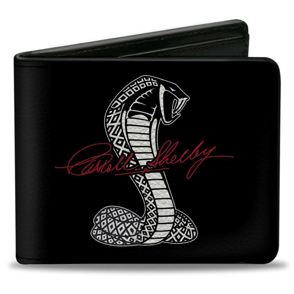 Bi-Fold Wallet CARROLL SHELBY Script Cobra Split Black/White/Red