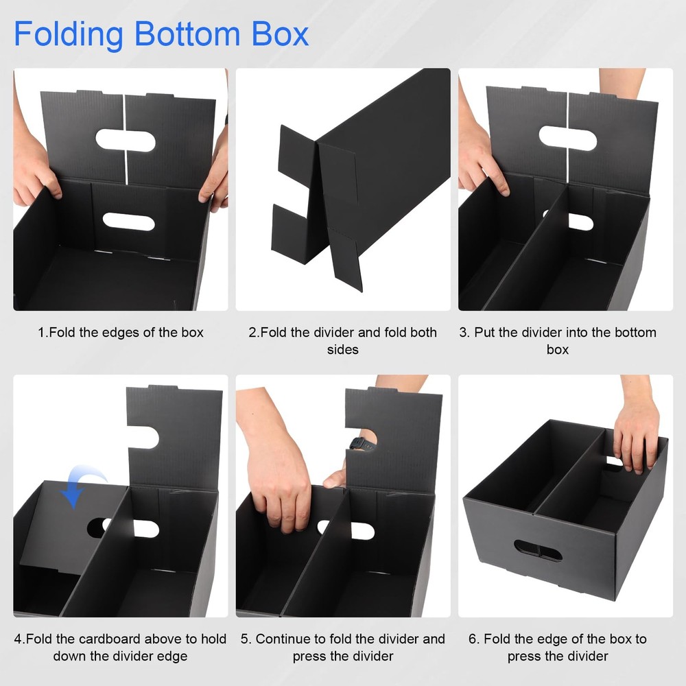 CD Storage Boxes Cardboard Case Holder PVC Window Lid 2 Compartment 3 PCS
