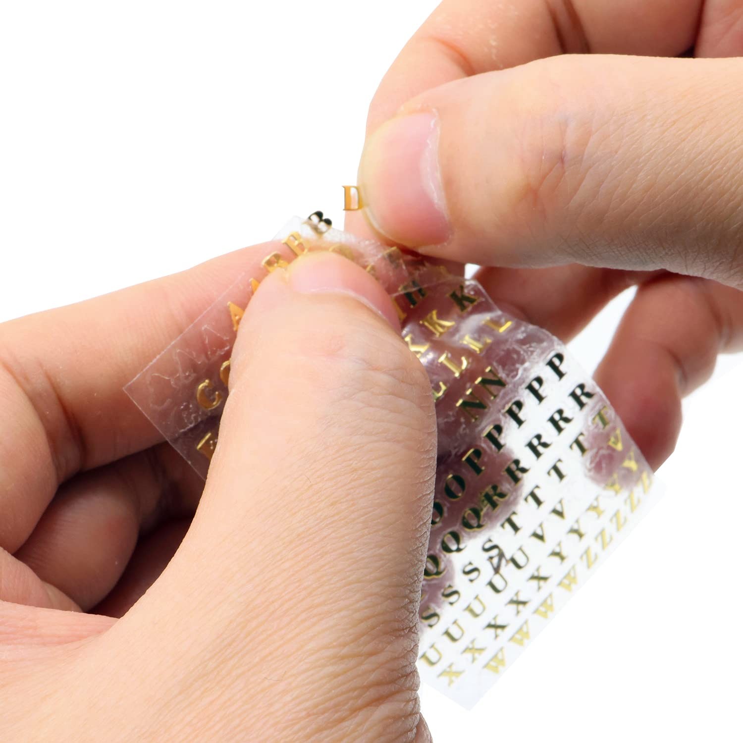 6 Sheets Small 0.12 inch Alphabet Number Stickers Mini Letters Stickers Glitt...