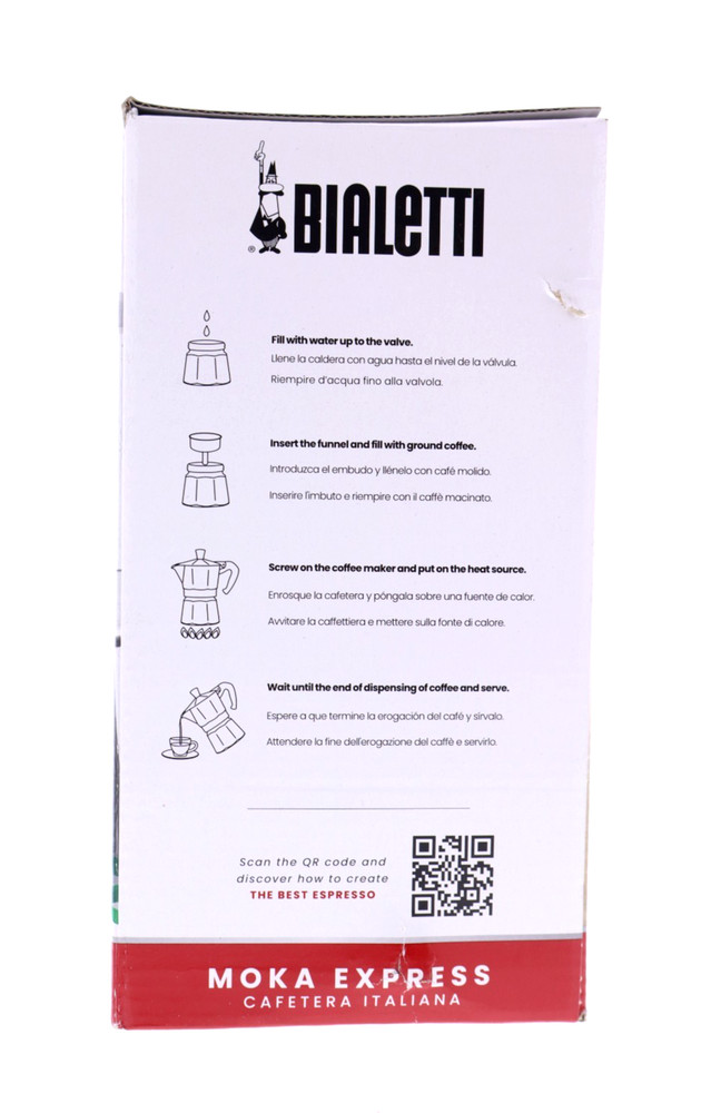 Bialetti Moka Express 6 Cup Coffee Maker Press