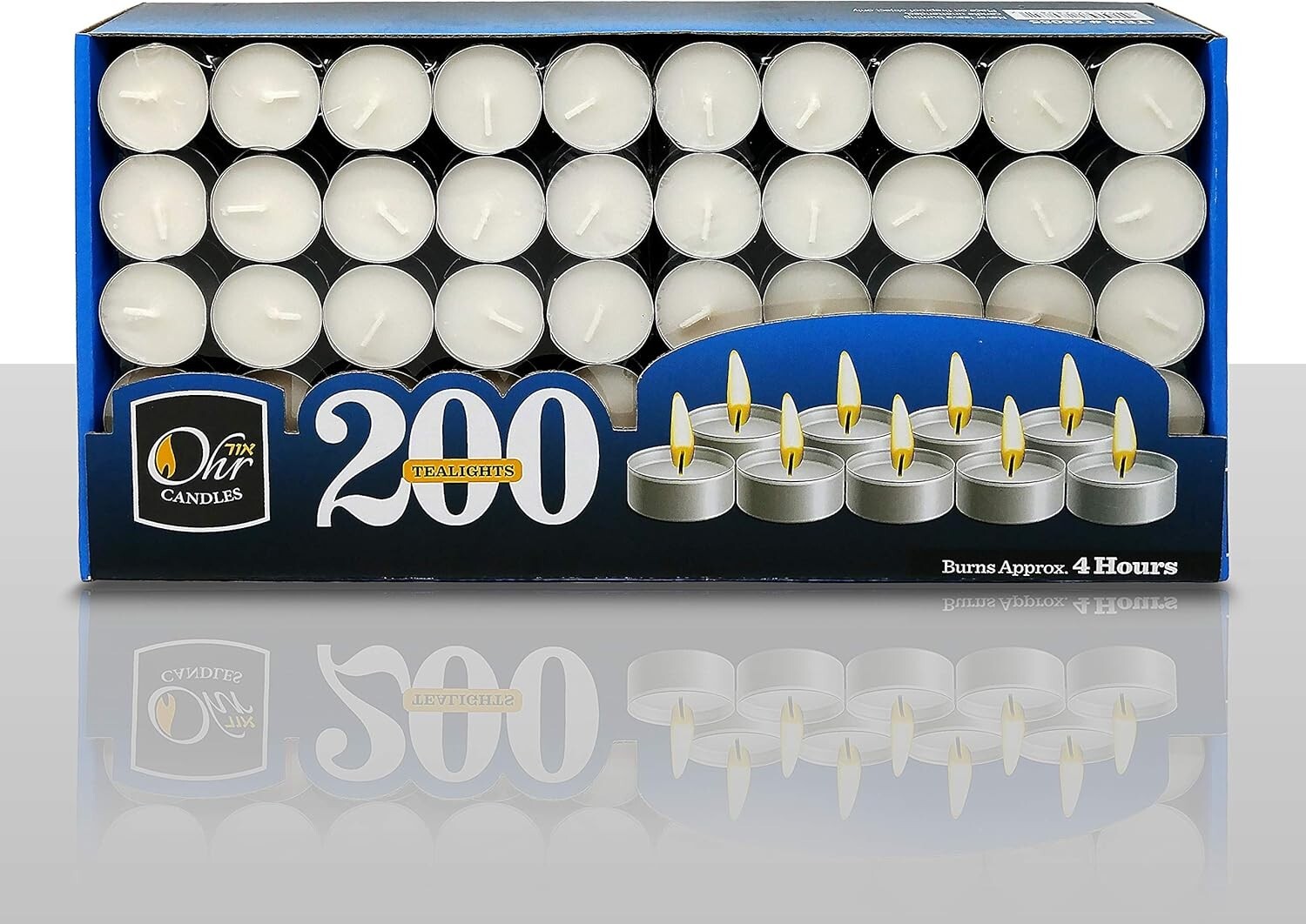 Long Burning 4-5 Hour Unscented Tea Light Candles, White, Bulk 200 pcs or 100 Pc