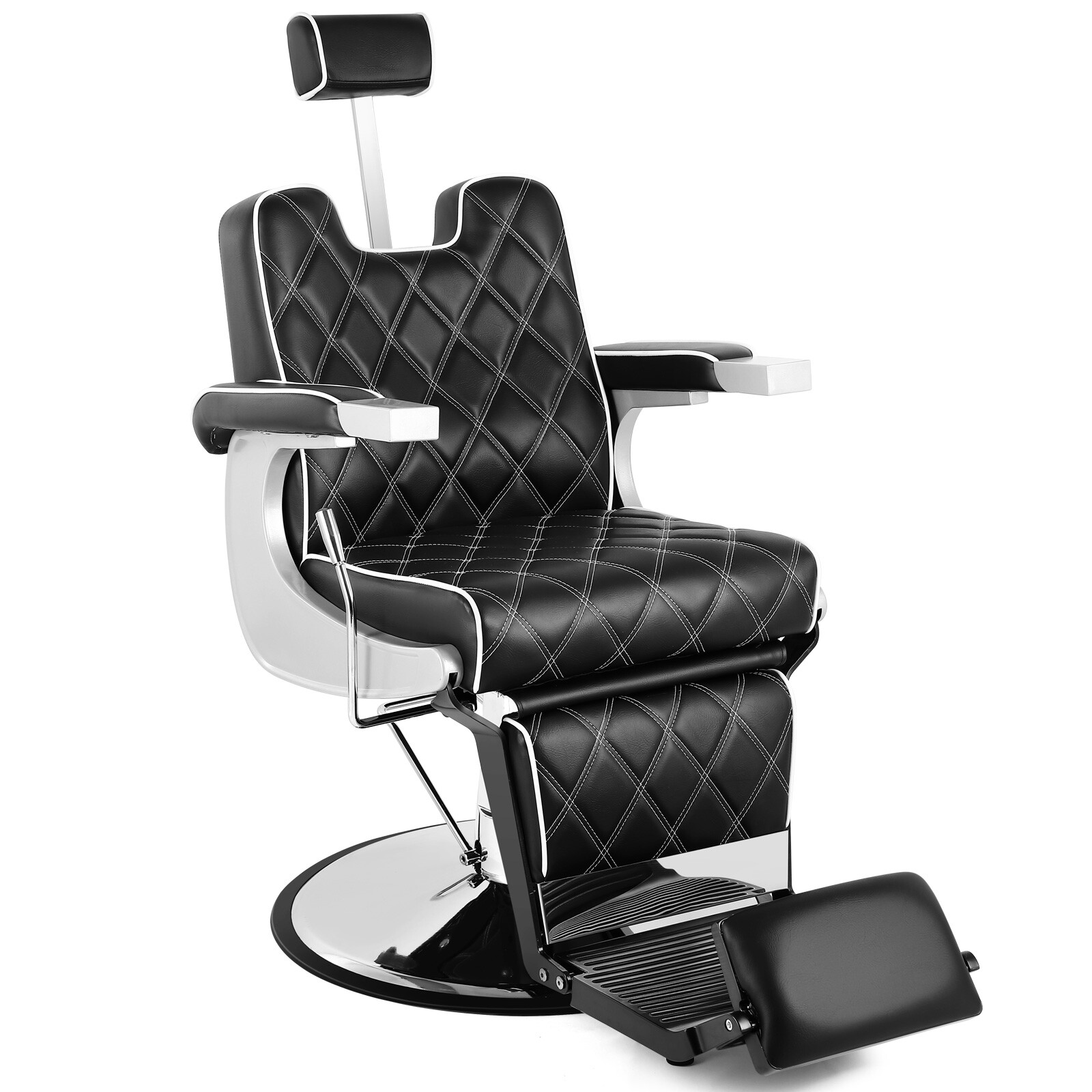 All Purpose Black Hydraulic Heavy Duty Barber Chair Recline Salon Beauty Styling