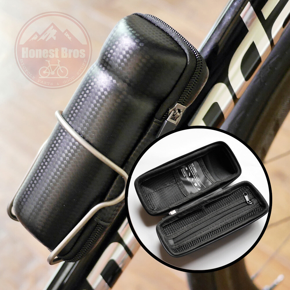 Bike Capsule Repair Tool Bag Case / Water Bottle Cage Storage Can Black Carbon