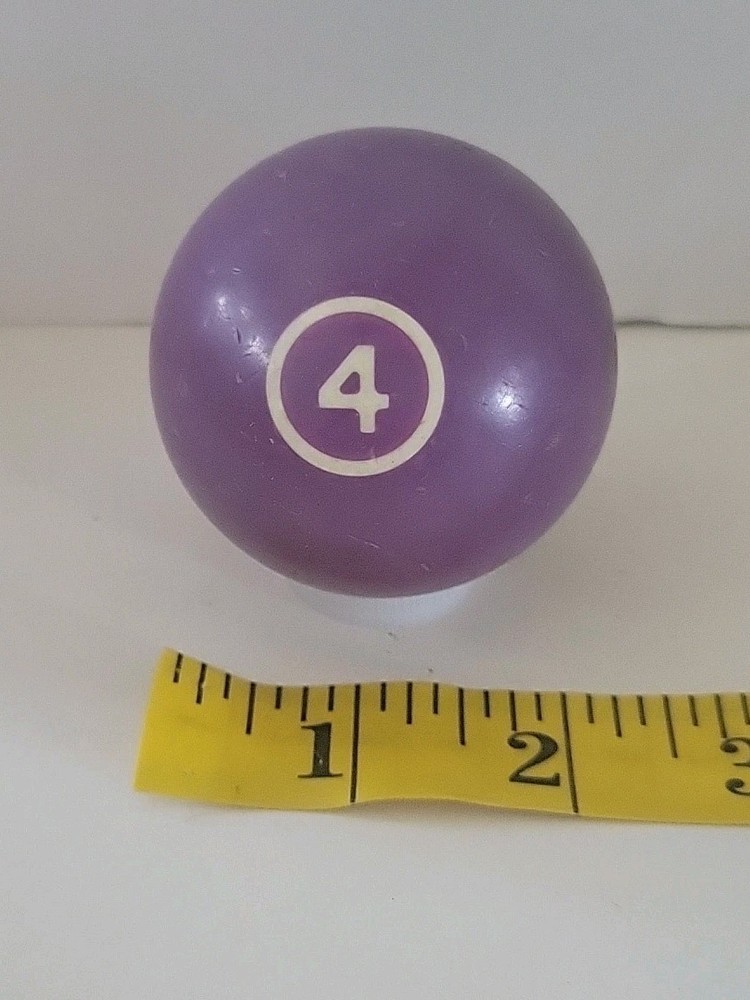 Vintage No. 4 Solid Purple Pool Ball Billiard 2" Replacement (H)