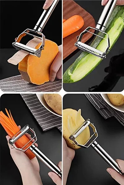 4in1 vegetable peeler stainless steel melon planer multi-function double head pe