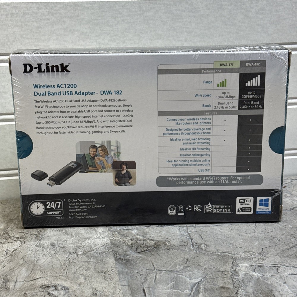 D-link DWA-182 Dual Band USB Adapter