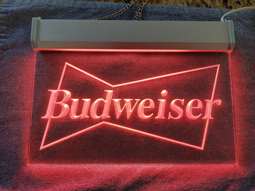 Budweiser Classic Bow Tie LED Lighted Bar Pub Sign